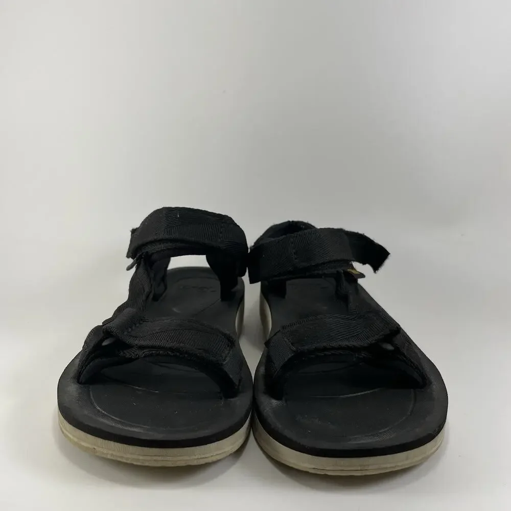 Teva Universal Premier Strappy Active Sandals Womens Size 6 Black Wedge Sole